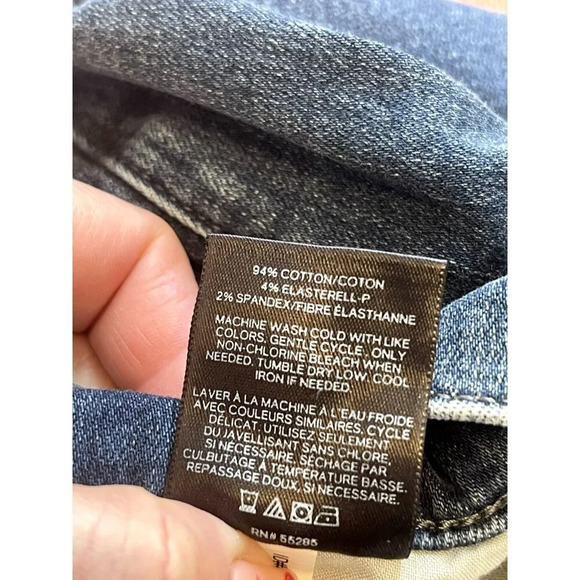 Express Ankle Legging Mid Rise Jeans Women Size 6 Dark Denim Ultimate stretch - Picture 3 of 5